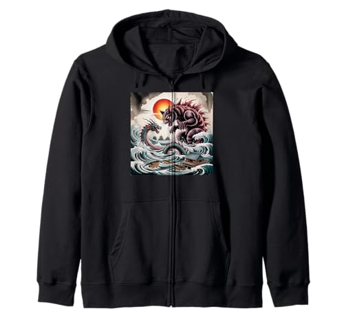 Catzilla Cat Japanische Kunst Drache Herren Damen Kinder Katzenliebhaber Kapuzenjacke Catzilla Cat Japanische Kunst Drache Herren Damen Kinder Katzenliebhaber Kapuzenjacke von Catzilla tshirt Catzilla Cat Japanese Art