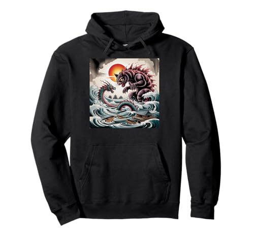 Catzilla Cat Japanische Kunst Drache Herren Damen Kinder Katzenliebhaber Pullover Hoodie Catzilla Cat Japanische Kunst Drache Herren Damen Kinder Katzenliebhaber Pullover Hoodie von Catzilla tshirt Catzilla Cat Japanese Art