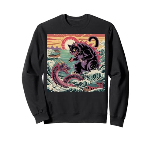 Catzilla Cat Japanische Kunst Drache Herren Damen Kinder Katzenliebhaber Sweatshirt Catzilla Cat Japanische Kunst Drache Herren Damen Kinder Katzenliebhaber Sweatshirt von Catzilla tshirt Catzilla Cat Japanese Art