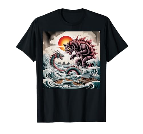 Catzilla Cat Japanische Kunst Drache Herren Damen Kinder Katzenliebhaber T-Shirt Catzilla Cat Japanische Kunst Drache Herren Damen Kinder Katzenliebhaber T-Shirt von Catzilla tshirt Catzilla Cat Japanese Art
