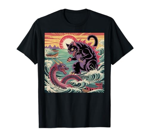 Catzilla Cat Japanische Kunst Drache Herren Damen Kinder Katzenliebhaber T-Shirt Catzilla Cat Japanische Kunst Drache Herren Damen Kinder Katzenliebhaber T-Shirt von Catzilla tshirt Catzilla Cat Japanese Art
