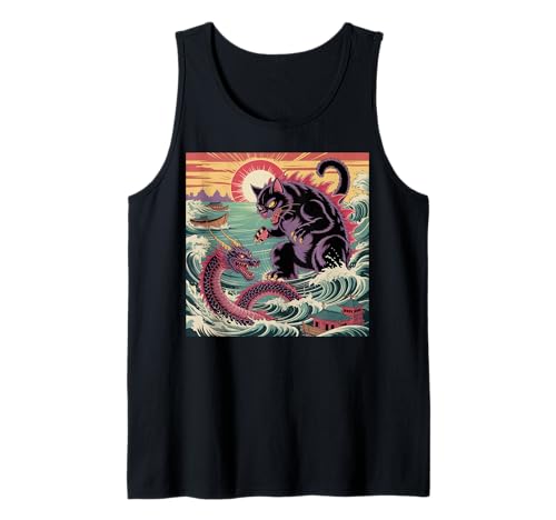 Catzilla Cat Japanische Kunst Drache Herren Damen Kinder Katzenliebhaber Tank Top Catzilla Cat Japanische Kunst Drache Herren Damen Kinder Katzenliebhaber Tank Top von Catzilla tshirt Catzilla Cat Japanese Art