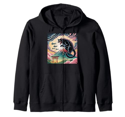 Catzilla Cat Japanische Kunst Herren Damen Kinder Katzenliebhaber Kapuzenjacke Catzilla Cat Japanische Kunst Herren Damen Kinder Katzenliebhaber Kapuzenjacke von Catzilla tshirt Catzilla Cat Japanese Art