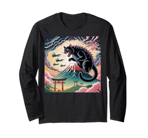 Catzilla Cat Japanische Kunst Herren Damen Kinder Katzenliebhaber Langarmshirt Catzilla Cat Japanische Kunst Herren Damen Kinder Katzenliebhaber Langarmshirt von Catzilla tshirt Catzilla Cat Japanese Art