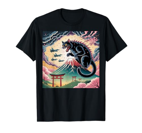 Catzilla Cat Japanische Kunst Herren Damen Kinder Katzenliebhaber T-Shirt Catzilla Cat Japanische Kunst Herren Damen Kinder Katzenliebhaber T-Shirt von Catzilla tshirt Catzilla Cat Japanese Art