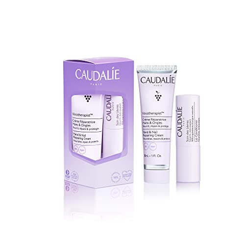 Weihnachtsdekoration Duo Winter Hände und Lippen von CAUDALIE - 1 Handcreme 30 ml + 1 Lippenstick 4,5 g von Caudalie