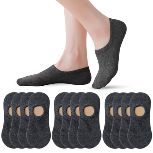 6 Paar Sneakersocken - Herren Füßlinge Baumwolle Rutschfest Unsichtbar in Schwarz Größen 36-39 40-43 Stilvoll und bequem von Caudblor