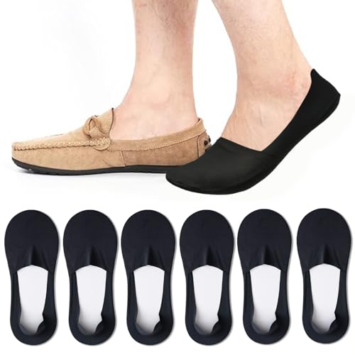 Caudblor 6 Paar Sneakers Socken Sportsocken Herren Füßlinge Baumwolle Unsichtbare Socken Schwarz Nude 40-43 44-47 von Caudblor