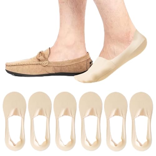 Caudblor 6 Paar Sneakers Socken Sportsocken Herren Füßlinge Baumwolle Unsichtbare Socken Schwarz Nude 40-43 44-47 von Caudblor