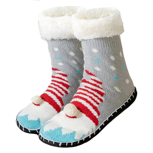 Caudblor Damen Kuschelsocken Anti Rutsch Stoppersocken Warme Dicke Wintersocken Hüttensocken Geschenk Weihnachtssocken für Zuhaus 36-40 von Caudblor