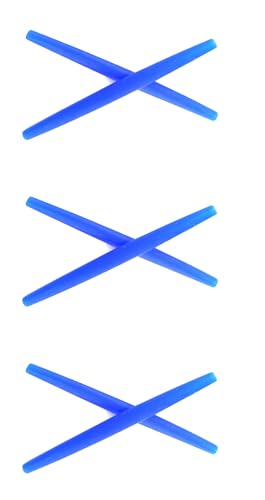 Caulo 3 Paar Bügelohrsocken für Oakley Glasrahmen OX3107 OX3093 OX5050 OX5072 OO4020 OO4036 OO6006, Blau, 61mm von Caulo