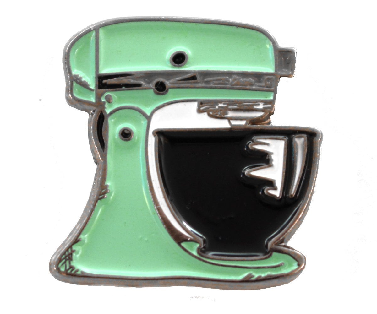 Mintgrün Mixer Emaille Pin, Anstecknadel, Bäcker Geschenke, Geschenke Für Bäcker, Backen Pins, Soft Enamel Sammler Pin Spiel von CausticThreads