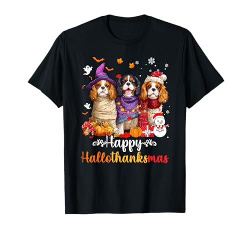 Herren Damen Cavalier King Charles Spaniel Hund Halloween T-Shirt Herren Damen Cavalier King Charles Spaniel Hund Halloween T-Shirt von Cavalier King Charles Spaniel Happy Holiday Dog