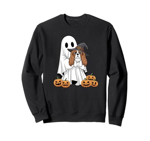 Ghost Cavalier King Charles Spaniel Halloween Herren Damen Sweatshirt Ghost Cavalier King Charles Spaniel Halloween Herren Damen Sweatshirt von Cavalier King Charles Spaniel Lover Cute Halloween