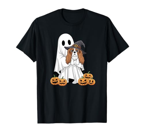Ghost Cavalier King Charles Spaniel Halloween Herren Damen T-Shirt Ghost Cavalier King Charles Spaniel Halloween Herren Damen T-Shirt von Cavalier King Charles Spaniel Lover Cute Halloween