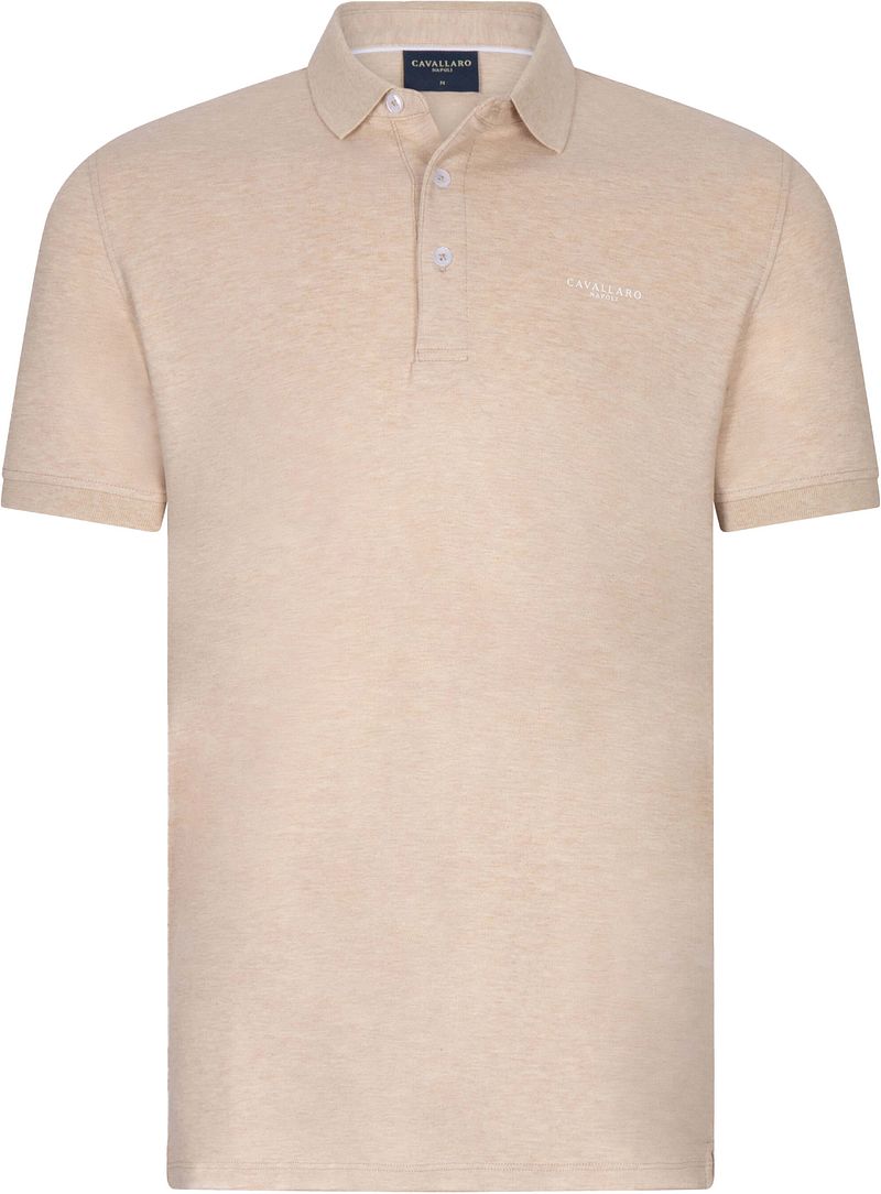 Cavallaro Bavegio Poloshirt Melange Beige - Größe L von Cavallaro Napoli