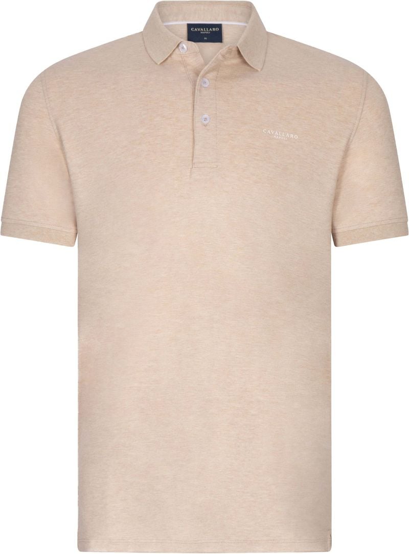 Cavallaro Bavegio Poloshirt Melange Beige - Größe S von Cavallaro Napoli