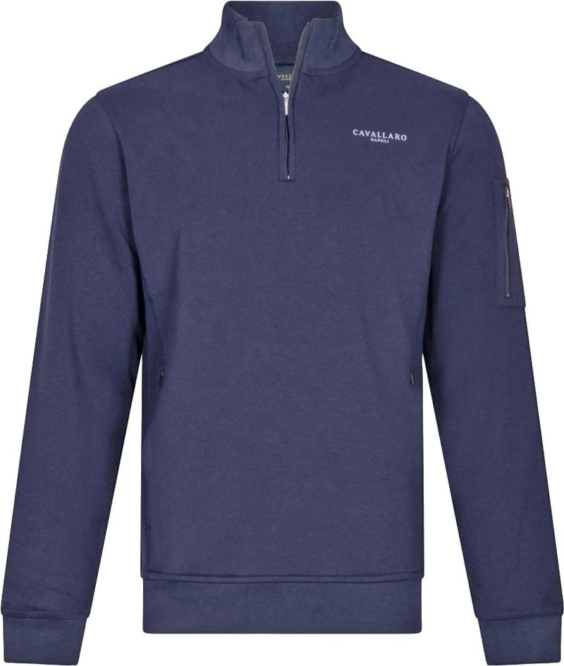 Cavallaro Bellunio Half Zip Pullover Navy - Größe M von Cavallaro Napoli