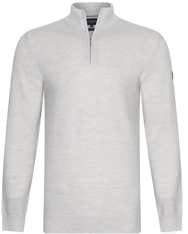 Cavallaro Merino Half-Zip Hellgrau - Größe XXL von Cavallaro Napoli