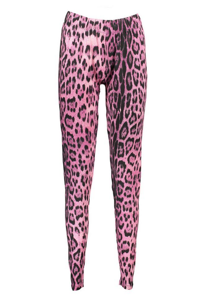 Cavalli Class 5-Pocket-Hose Stylische Damen Leggings Rosa mit Muster und Gummibund von Cavalli Class