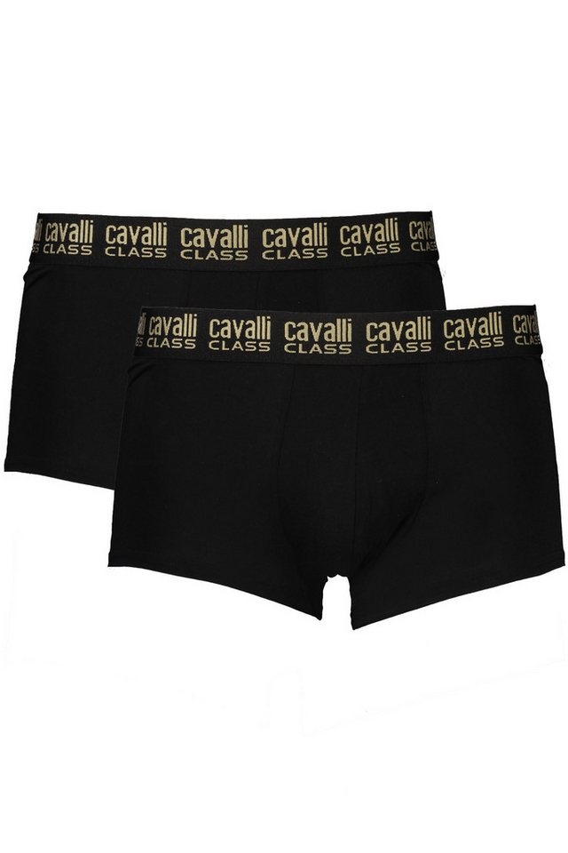 Cavalli Class Boxershorts Doppelte Eleganz: Schwarze Herren-Boxershorts mit Logo-Druck von Cavalli Class