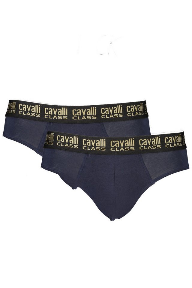 Cavalli Class Boxershorts Herren Blau Bi-Pack Slip mit Elastischem Bund und Druckmotiv von Cavalli Class