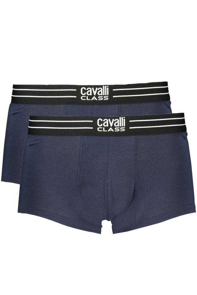 Cavalli Class Boxershorts Zweierpack Herren Boxershorts Blau mit Muster und elastischem Bund von Cavalli Class