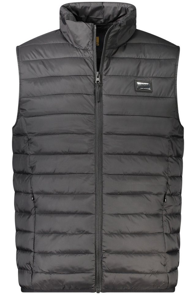 Cavalli Class Outdoorjacke Elegante Schwarze Herren Weste mit Logo und Praktischen Taschen von Cavalli Class