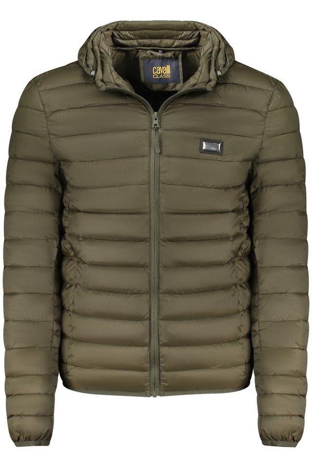 Cavalli Class Outdoorjacke Grüne Herren-Langarmjacke mit abnehmbarer Kapuze und Reißverschluss von Cavalli Class