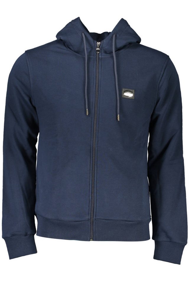 Cavalli Class Sweatshirt Blaue Herren-Jacke mit Kapuze und Reißverschluss - von Cavalli Class