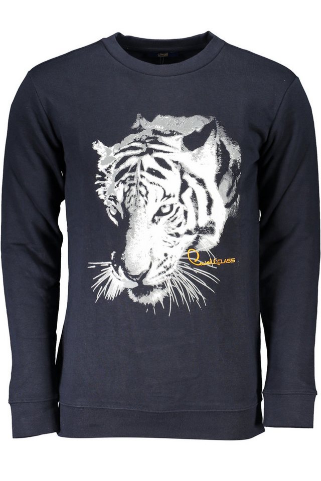 Cavalli Class Sweatshirt Blauer Herrenpullover: Regular Fit, Langarm von Cavalli Class