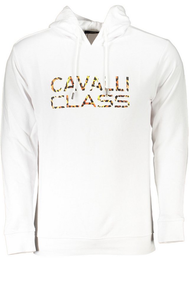 Cavalli Class Sweatshirt Herren Kapuzenpullover Weiß - Stylisch & Bequem von Cavalli Class