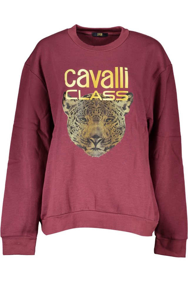 Cavalli Class Sweatshirt Lila Damenpullover mit Rundhals und Print – von Cavalli Class