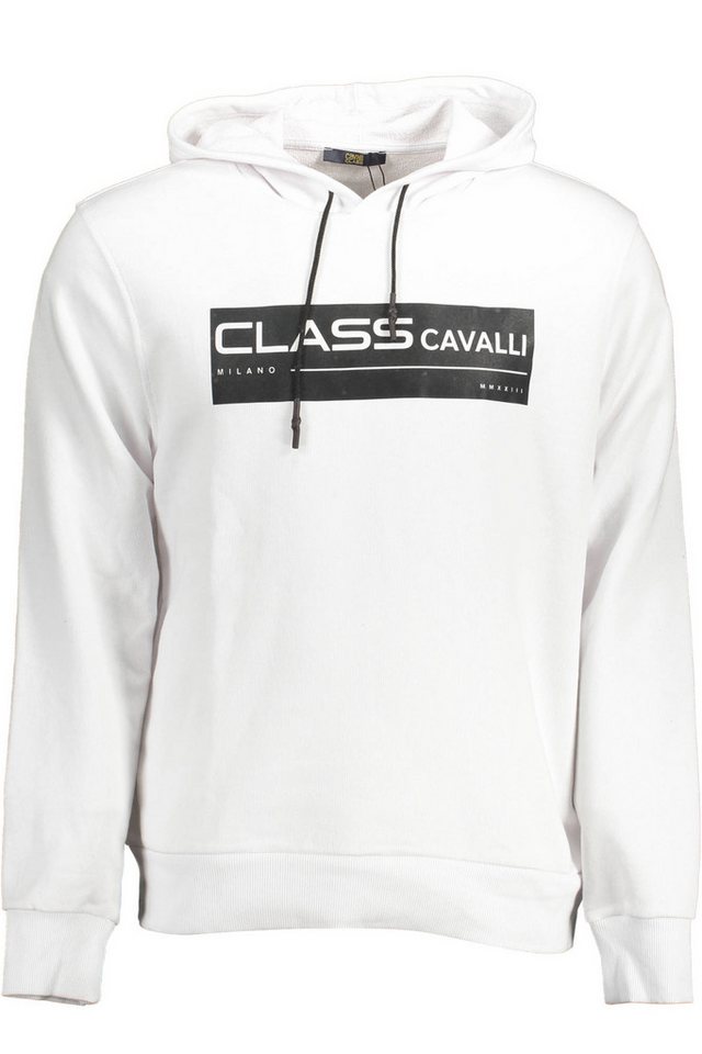 Cavalli Class Sweatshirt Stylisches Herren-Sweatshirt in Weiß mit Kapuze von Cavalli Class