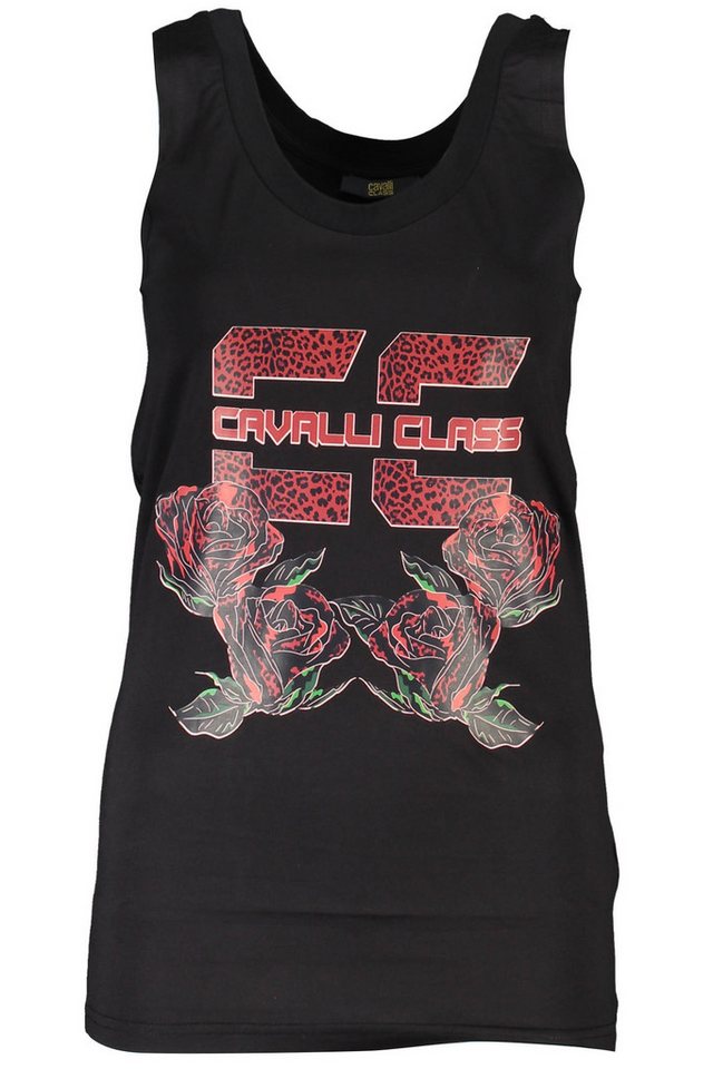 Cavalli Class T-Shirt Elegantes Damen-Tanktop in Schwarz mit Print und von Cavalli Class