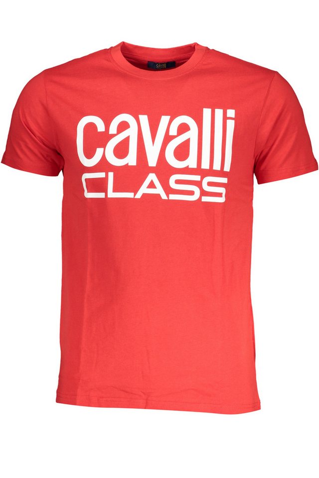 Cavalli Class T-Shirt Herren Kurzarm T-Shirt Rot mit Rundhalsausschnitt von Cavalli Class