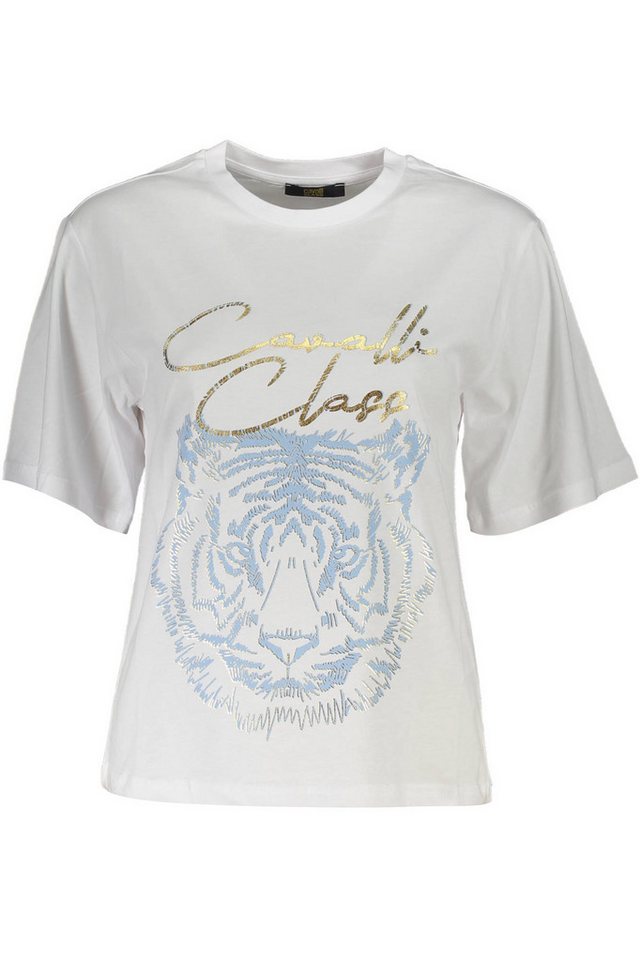 Cavalli Class T-Shirt Weißes Damen T-Shirt: Kurzarm, Regular Fit Cavalli Class T-Shirt Weißes Damen T-Shirt: Kurzarm, Regular Fit von Cavalli Class