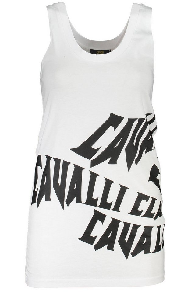 Cavalli Class T-Shirt Weißes Damen-Tanktop mit Print & Logo - Breite von Cavalli Class