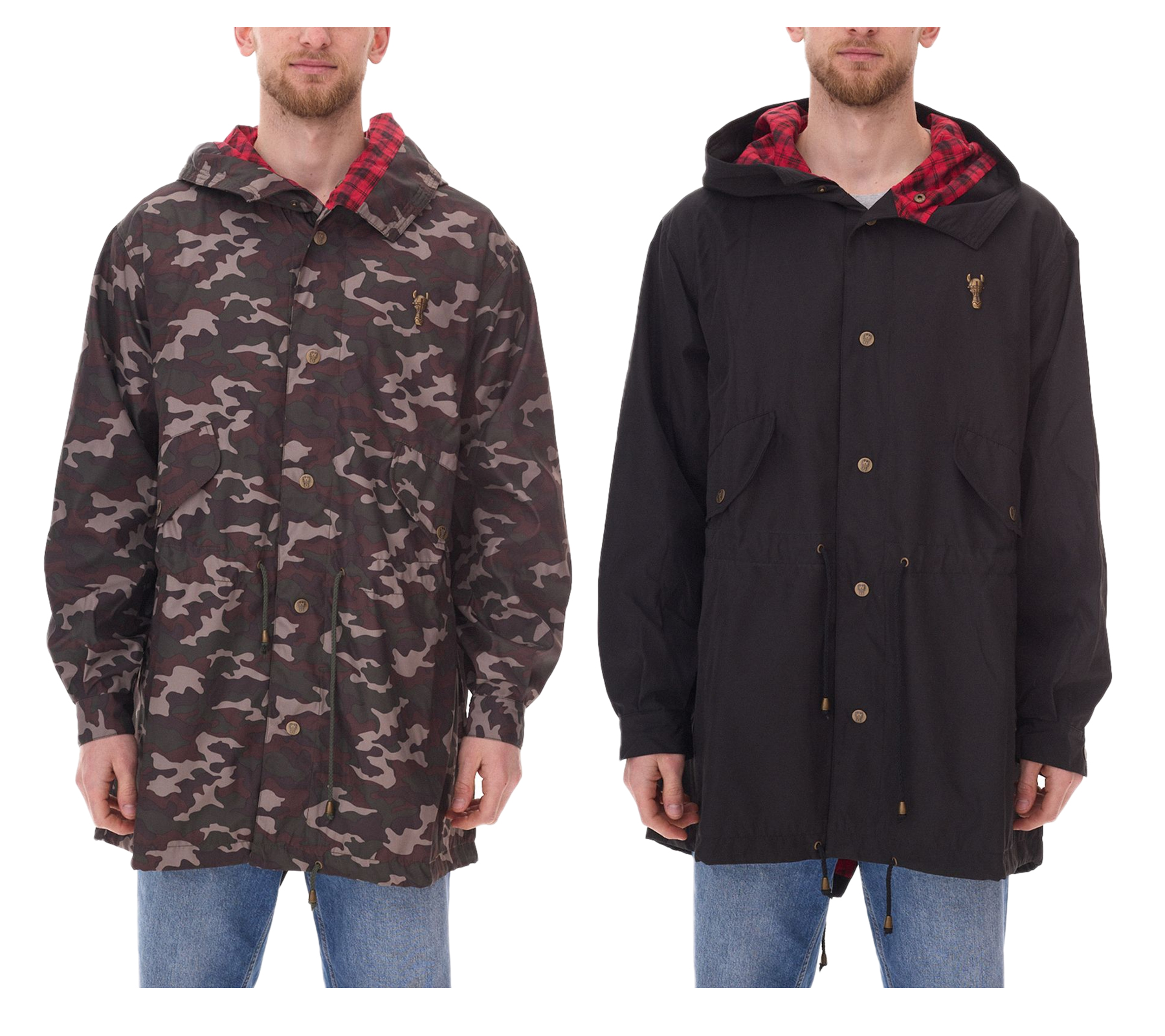 Cavallo de Ferro Herren Parka im Camouflage-Look Herbst-Jacke mit Kapuze Übergangs-Jacke CSJA002 Grün oder Schwarz Cavallo de Ferro Herren Parka im Camouflage-Look Herbst-Jacke mit Kapuze Übergangs-Jacke CSJA002 Grün oder Schwarz von Cavallo de Ferro