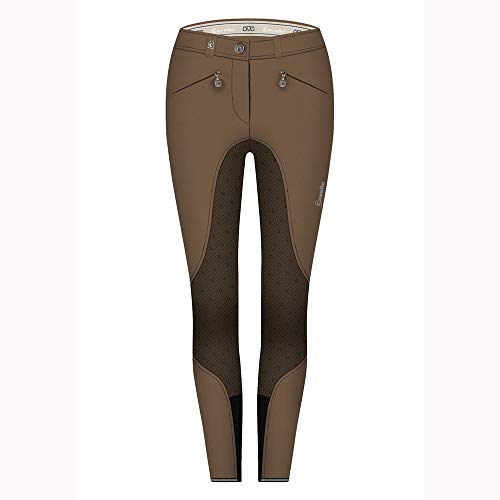 Cavallo CAJA Grip Damen PU Vollbesatzreithose Porcini-Espresso HW 19, Ca19_HW_Gr.:84 von Cavallo