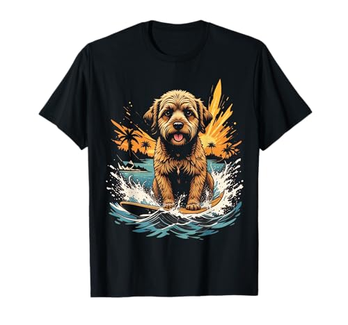 Cavapoo Wave Lustiges Surfbrett Hund Surfen Cavapoo Mama Papa T-Shirt Cavapoo Wave Lustiges Surfbrett Hund Surfen Cavapoo Mama Papa T-Shirt von Cavapoo Dog Cavalier King Charles and Poodle dog