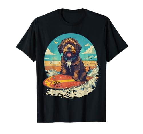 Cavapoo Wave Lustiges Surfbrett Hund Surfen Cavapoo Mama Papa T-Shirt von Cavapoo Dog Cavalier King Charles and Poodle dog