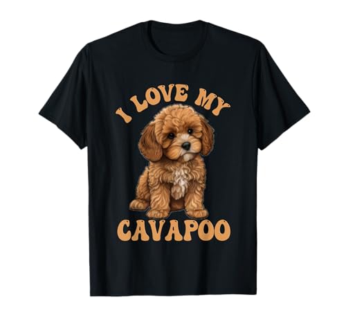I Love My Cavapoo Dog Lover für Mama Papa Kinder T-Shirt von Cavapoo Dog Cavalier King Charles and Poodle dog