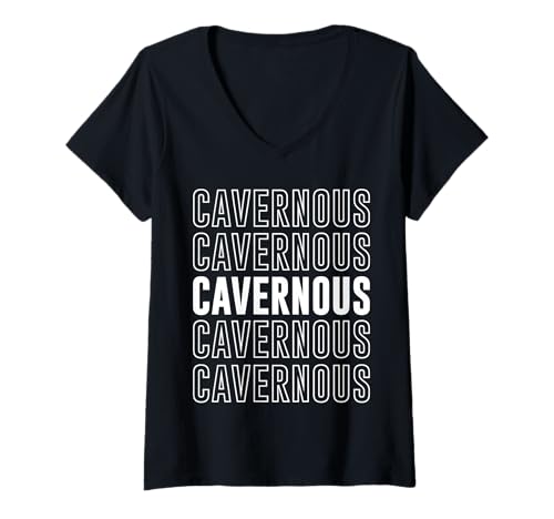 Damen Kavernös T-Shirt mit V-Ausschnitt Damen Kavernös T-Shirt mit V-Ausschnitt von Cavernous Apparel