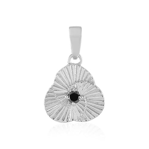 Cavill 925 Sterling Silber Anhänger mit 0,114 ct Schwarzem Brillant, Herzform, Modernes Design, Platinierte Oberfläche, Elegantes Schmuckstück in Schwarz und Silber Cavill 925 Sterling Silber Anhänger mit 0,114 ct Schwarzem Brillant, Herzform, Modernes Design, Platinierte Oberfläche, Elegantes Schmuckstück in Schwarz und Silber von Cavill