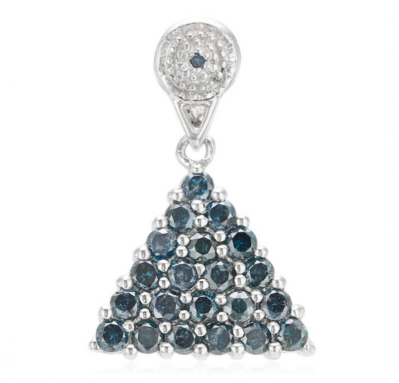 Cavill Kettenanhänger Cavill 0,8 ct Fancy-Diamant Anhänger, platinisiertes Silber, dreieckig (1-tlg) von Cavill