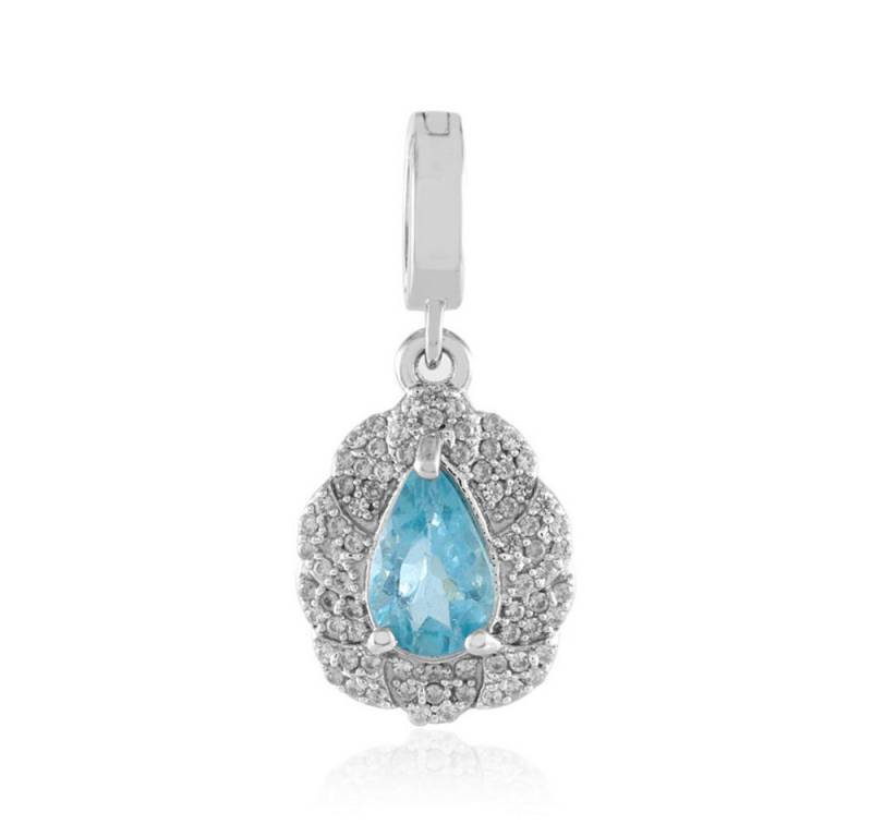 Cavill Kettenanhänger Cavill blauer Apatit Tropfen, 925 Silber, Zirkon Pavé, Damen Schmuck (1-tlg) von Cavill