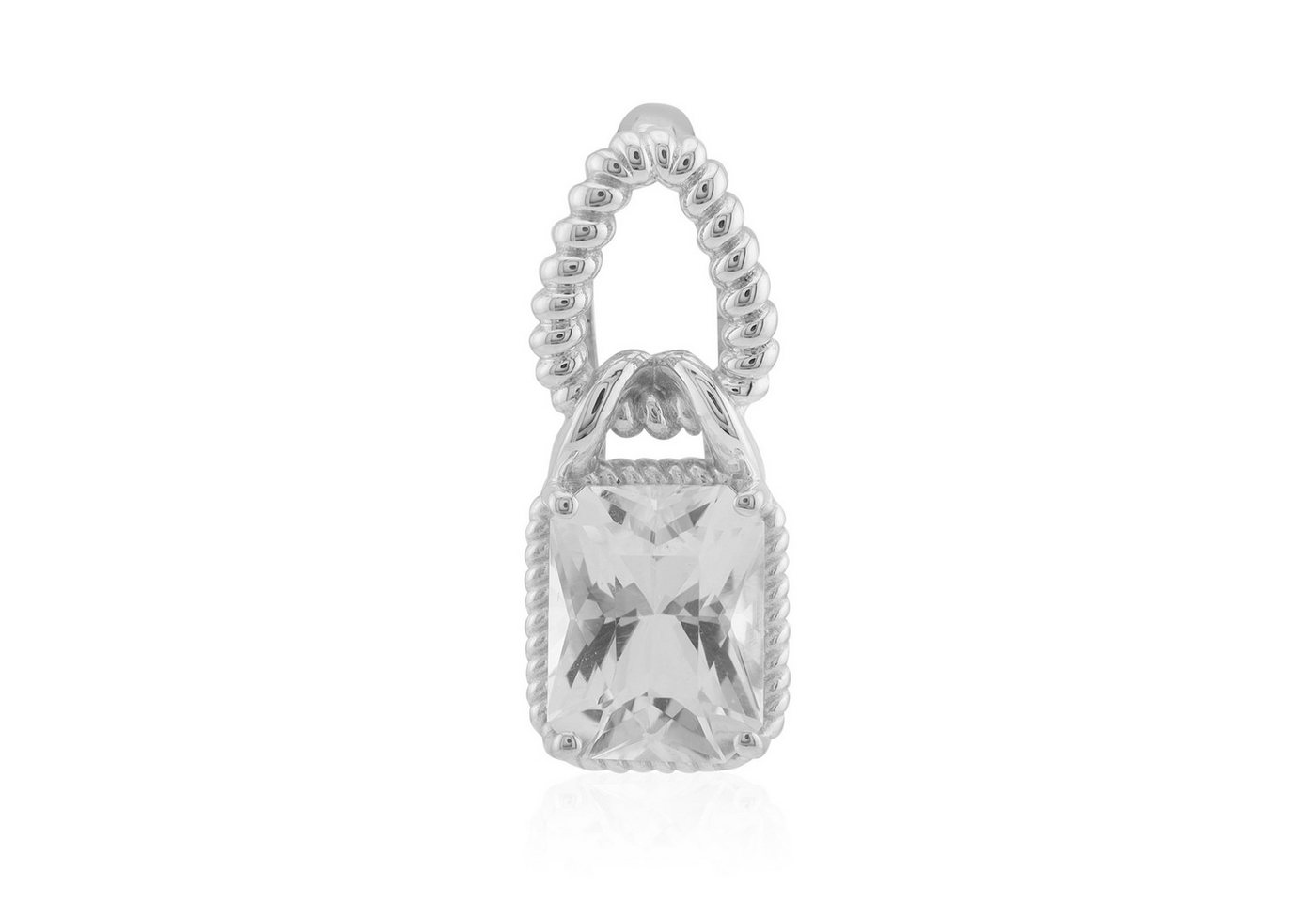 Cavill Kettenanhänger Cavill Herkimer Quarz 1,53 ct Silber 925 Anhänger, Oktagon-Form (1-tlg) von Cavill