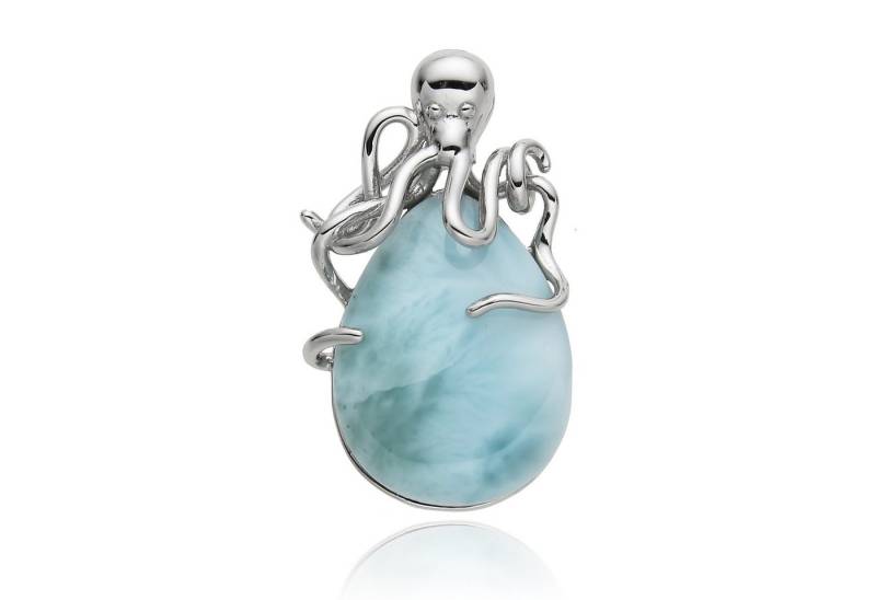 Cavill Kettenanhänger Cavill Silberanhänger 925 mit 6,37 ct Larimar Tropfen, Kraken (1-tlg) von Cavill