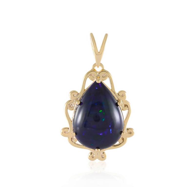 Cavill Kettenanhänger Mezezo Opal Tropfen 9,02 ct, goldvergoldet, 925 Silber, Damen (1-tlg) von Cavill